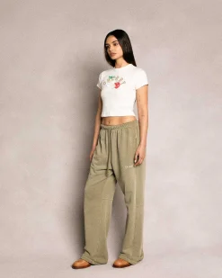 Cherry Basic Logo Parachute Sweatpants (Olive) Sale