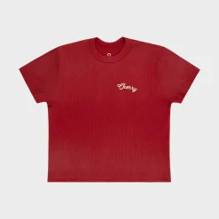Cherry Built To Love Thermal Baby Tee (Red) Best Sale