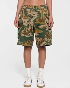 Cherry Camo Cargo Shorts (Camo) New