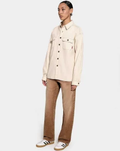 Cherry Denim Overshirt (Vintage White) Online