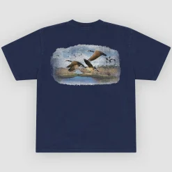 Cherry Flying Geese Pocket Tee (Navy) Clearance