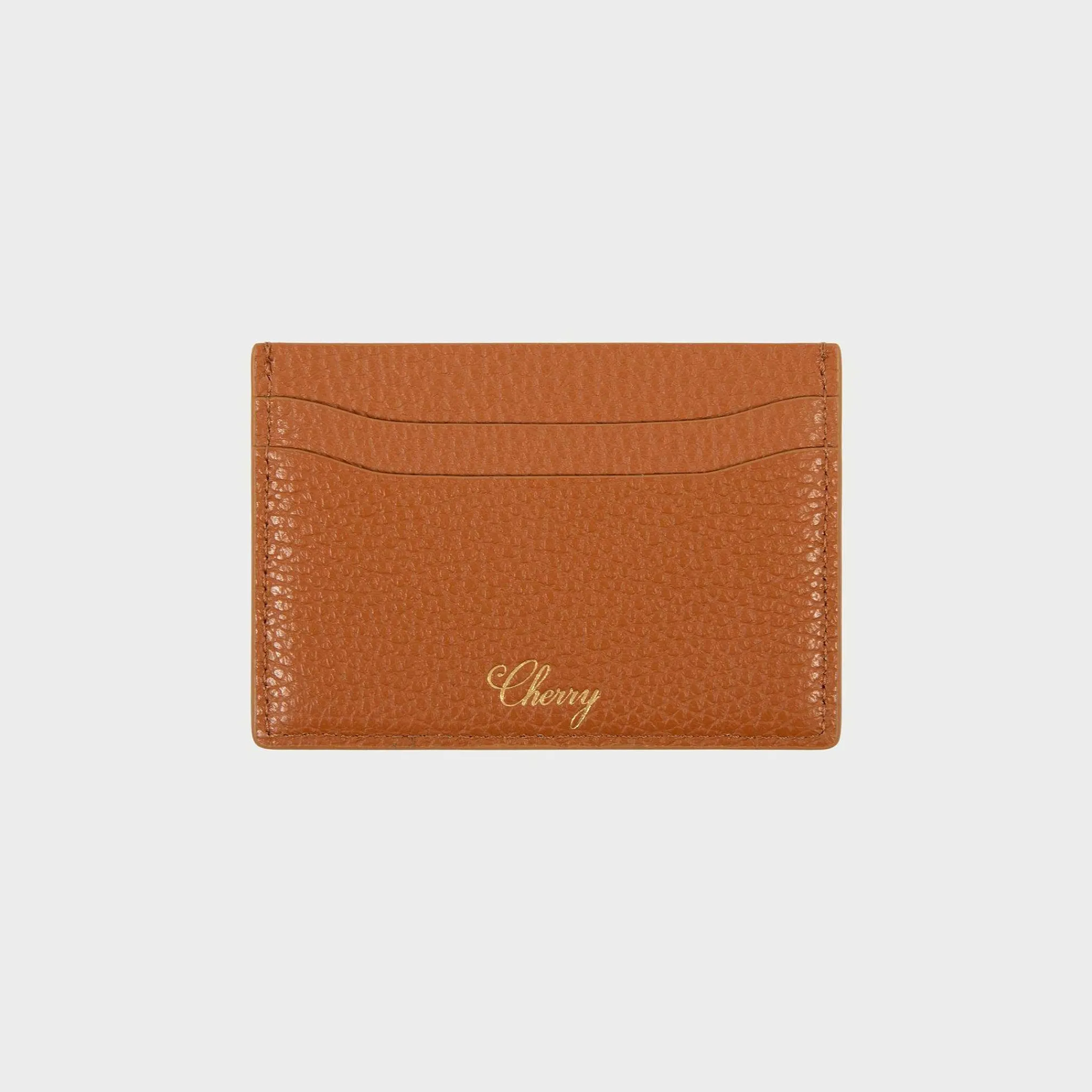 Cherry Leather Card Holder (Saddle Brown) Cheap