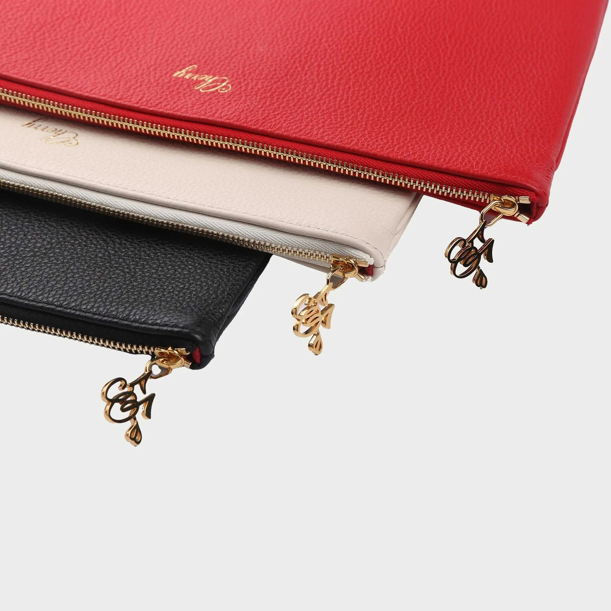 Cherry Leather Pouch (Black) Outlet