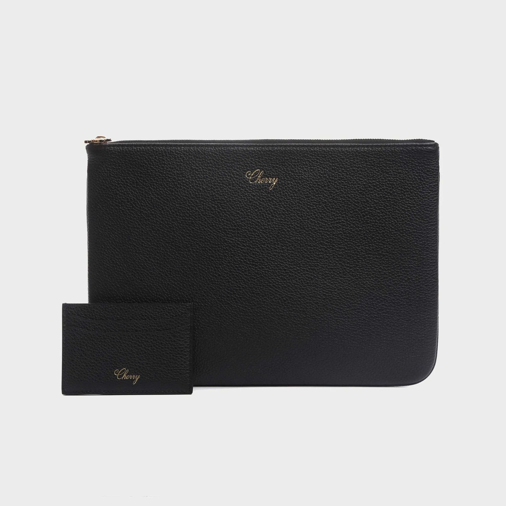 Cherry Leather Pouch (Black) Outlet
