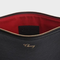 Cherry Leather Pouch (Black) Outlet