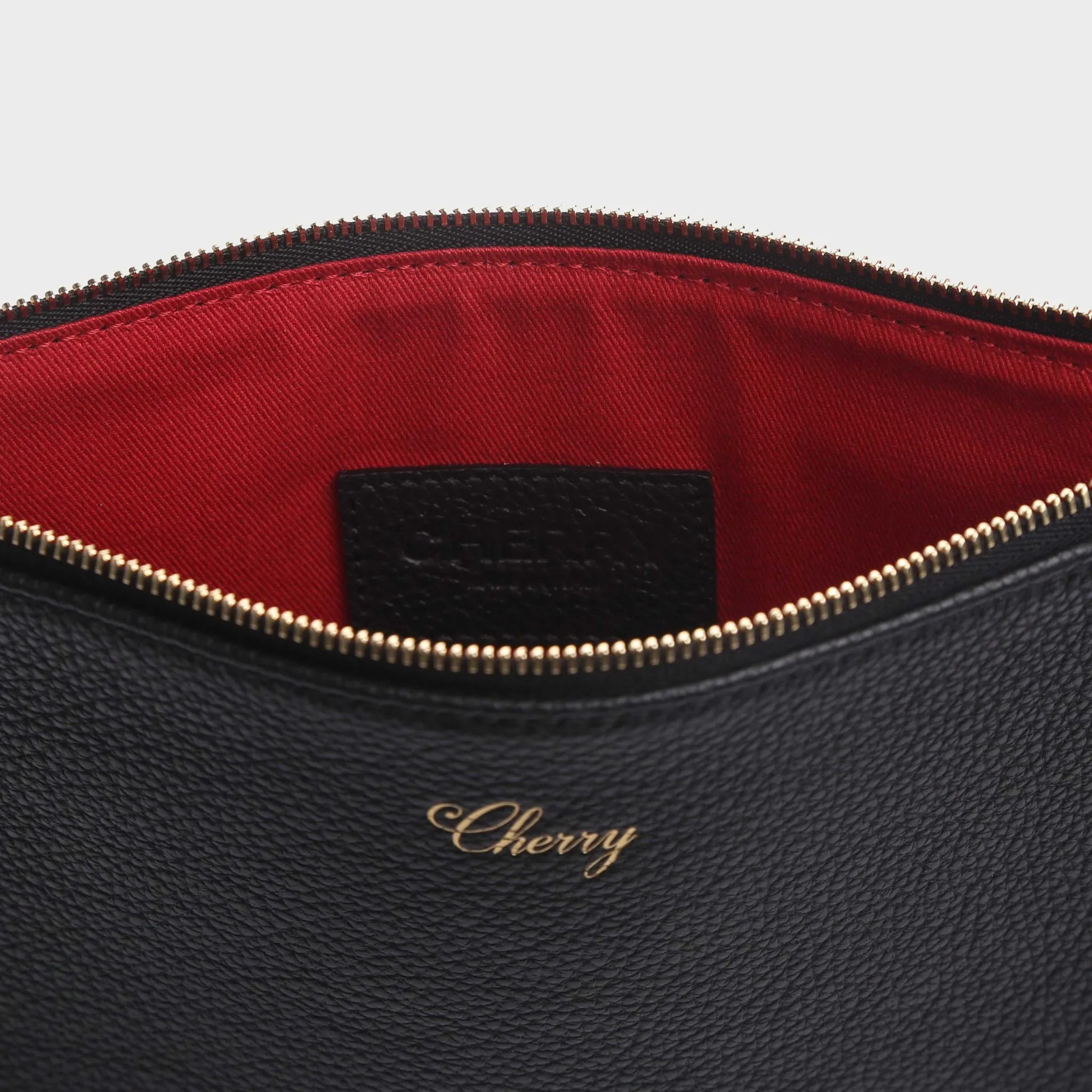 Cherry Leather Pouch (Black) Outlet