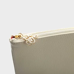 Cherry Leather Pouch (Cream) New