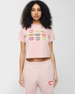 Cherry Lovers Boxy Baby Tee (Rose) Fashion