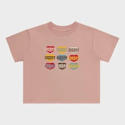 Cherry Lovers Boxy Baby Tee (Rose) Fashion