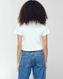 Cherry Lovers Boxy Baby Tee (White) Flash Sale