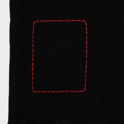 Cherry Men'S Henley Thermal L/S T-Shirt (Black) New