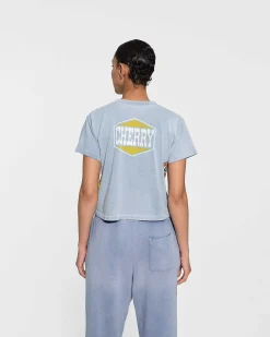 Cherry Off Road Boxy Baby Tee (Dusty Blue) Online