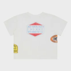 Cherry Off Road Boxy Baby Tee (Vintage White) Clearance