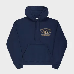 Cherry Outdoorsman Henley Hoodie (Navy) Shop
