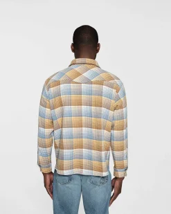 Cherry Plaid Overshirt (Beige) Fashion