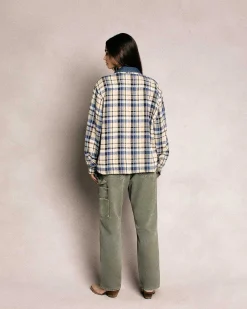 Cherry Plaid Zip Shirt Jacket (Beige) Shop
