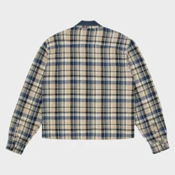 Cherry Plaid Zip Shirt Jacket (Beige) Shop