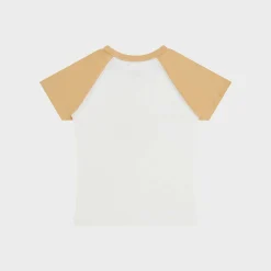 Cherry Raglan Baby Tee (Camel) Hot