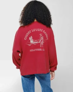 Cherry Ranch Thermal Shirt (Red) Fashion