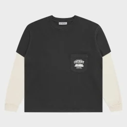 Cherry River Run Boxy Pocket Thermal L/S (Ash) Fashion