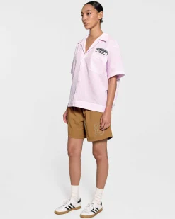 Cherry Seersucker Trophy Mechanic Shirt (Pink) Discount