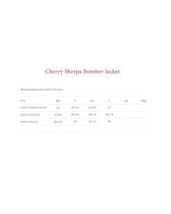 Cherry Sherpa Bomber Jacket (Natural) Cheap
