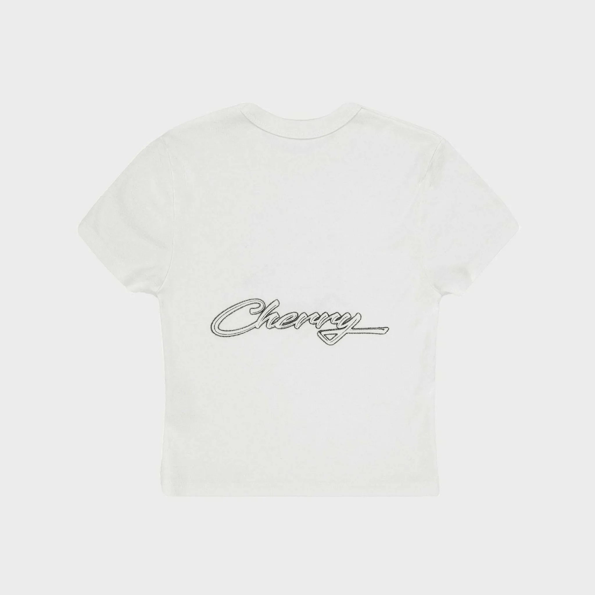 Cherry Stardust Baby Tee (Vintage White) Online