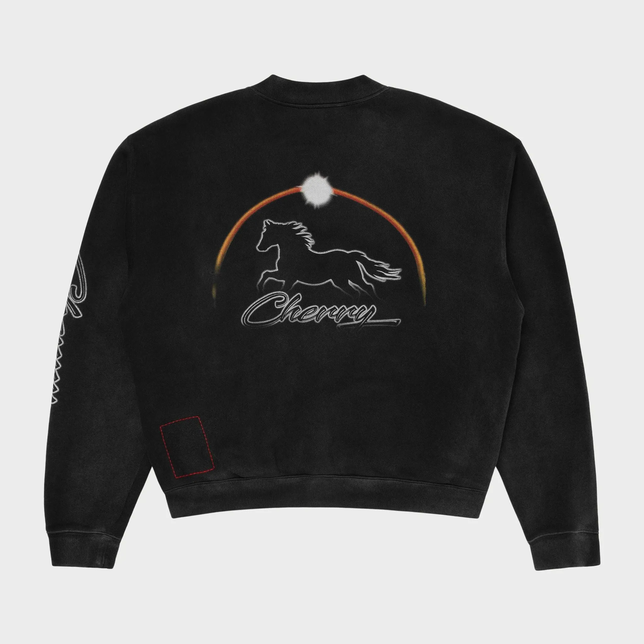 Cherry Stardust Henley Crewneck (Vintage Black) Hot
