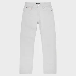 Cherry Straight Leg 5 Pocket Denim (White) Fashion