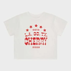 Cherry Tri State Boxy Baby Tee (Vintage White) Store
