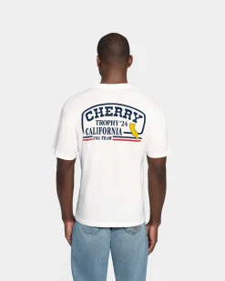 Cherry Trophy Premium Organic Cotton T-Shirt (Vintage White) Cheap