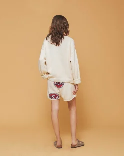 Cherry Usa Knit Shorts (Cream) Hot