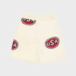 Cherry Usa Knit Shorts (Cream) Hot