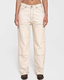 Cherry Wide Leg Canvas Double Knee (Vintage White) Best Sale