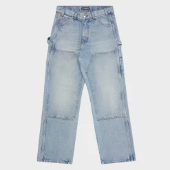 Cherry Wide Leg Denim Double Knee (Indigo) Cheap