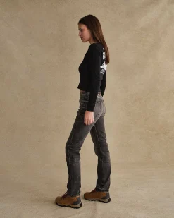 Cherry Women'S Thermal Long Sleeve Tee (Black) Sale
