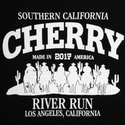 Cherry Women'S Thermal Long Sleeve Tee (Black) Sale